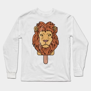 Animal Popsicle Lion Head Ice Cream Summer Gift Long Sleeve T-Shirt